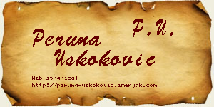 Peruna Uskoković vizit kartica